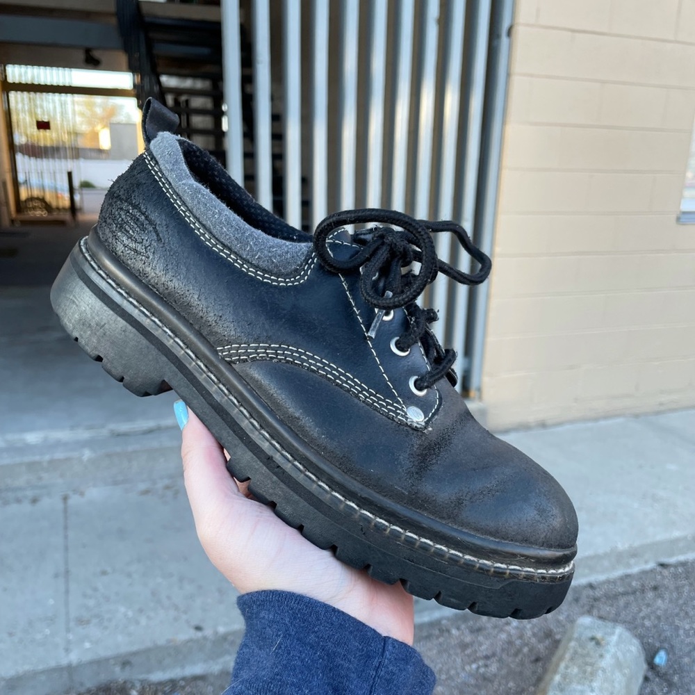 Y2K Chunky Heel Black Vintage Skechers - Picture 2 of 4